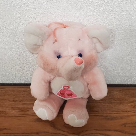 Plush Care Bear Cousin Lotsa Heart Pink Elephant 12" Stuffed Animal - Picture 2 of 6